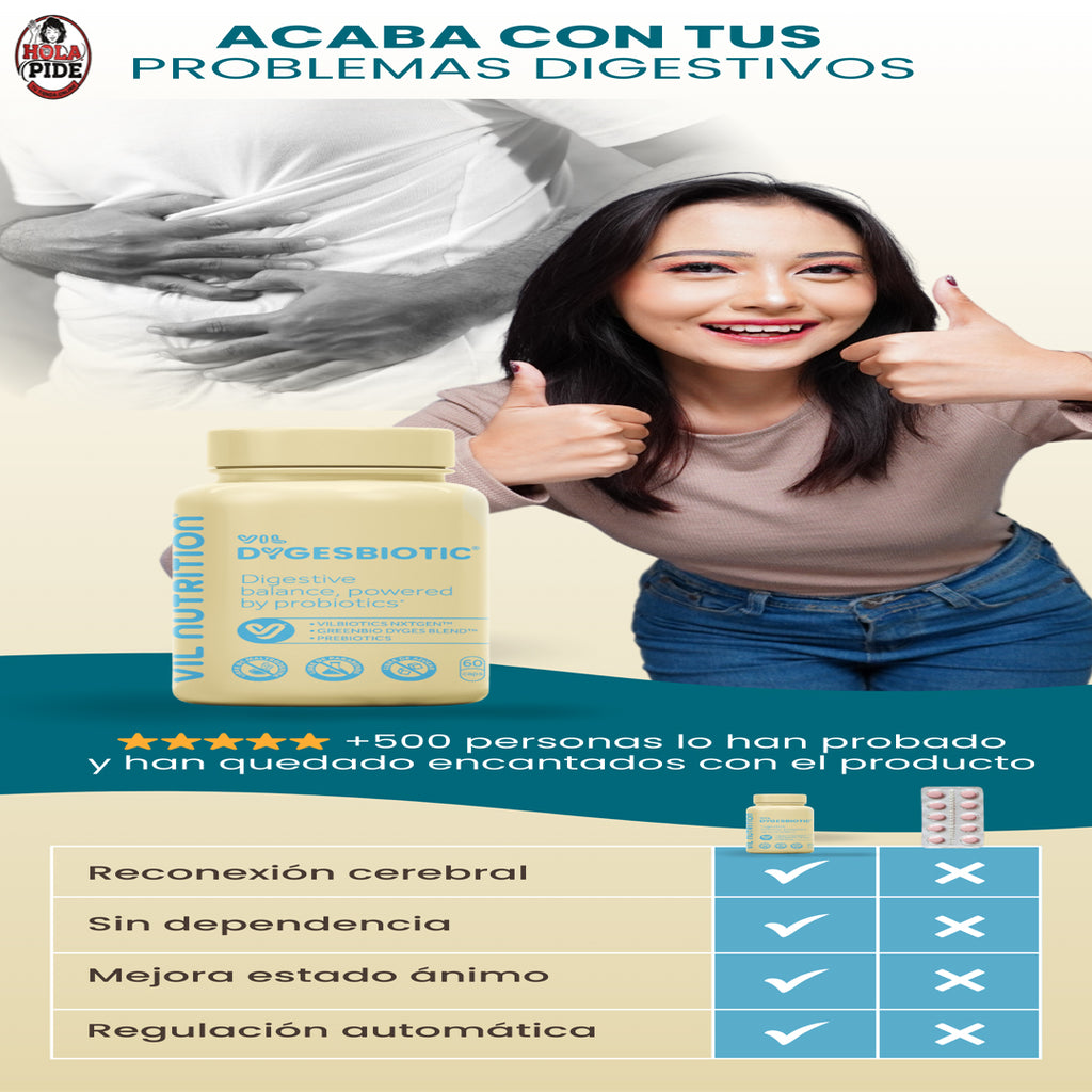 VIL DYGEST BIOTIC™ – El probiótico que reconecta tu intestino con tu cerebro para una digestión automática
