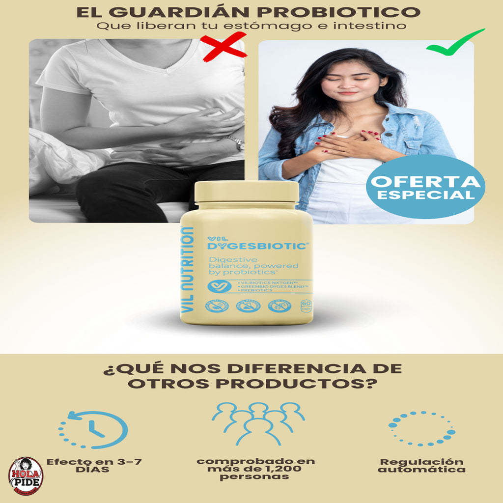 VIL DYGEST BIOTIC™ – El probiótico que reconecta tu intestino con tu cerebro para una digestión automática