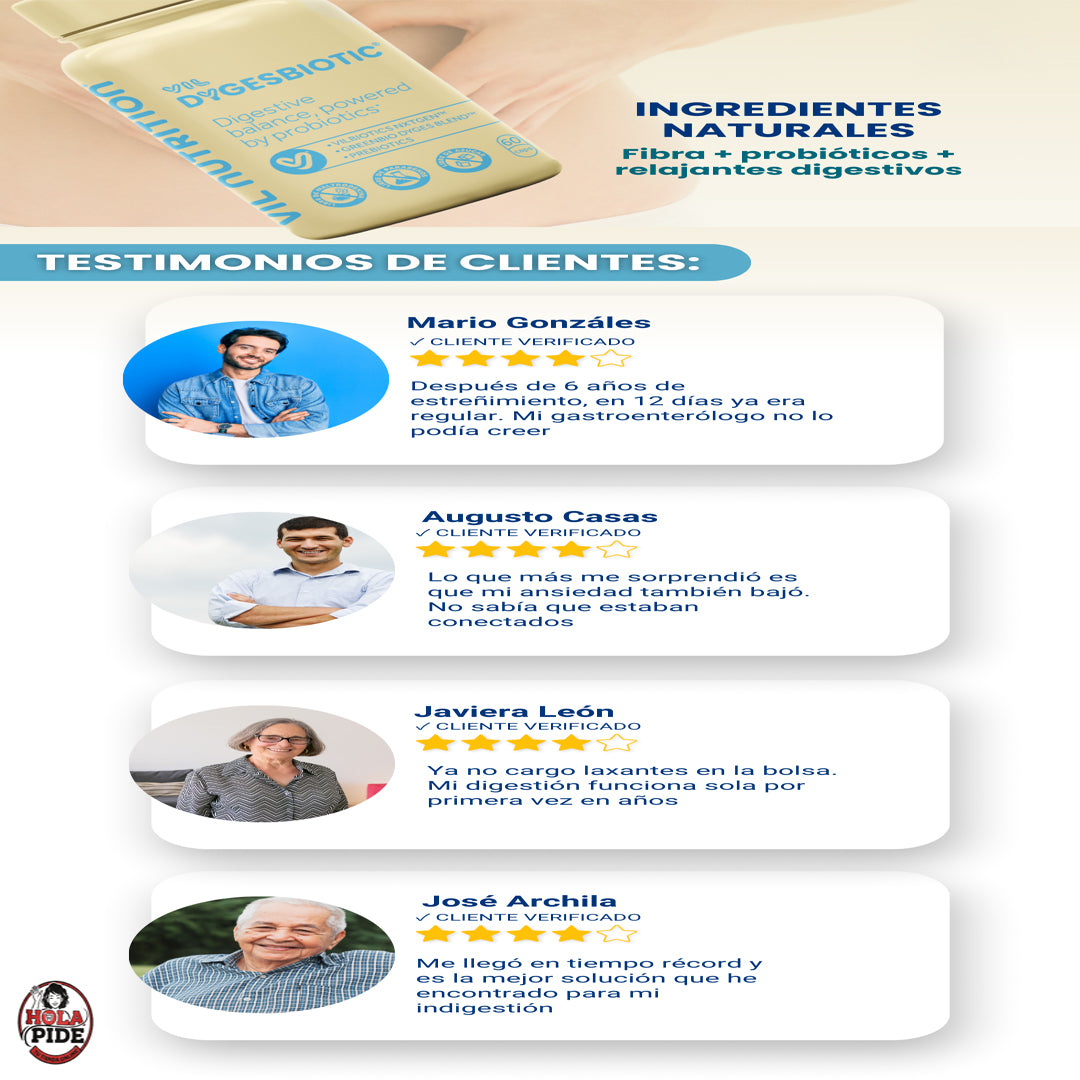 VIL DYGEST BIOTIC™ – El probiótico que reconecta tu intestino con tu cerebro para una digestión automática